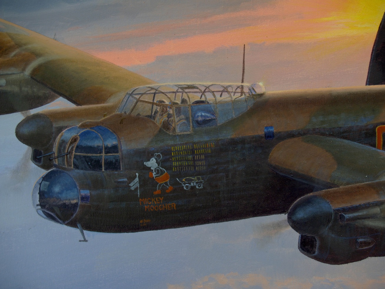 Avro Lancaster painting Aviation Art by Steven Heyen